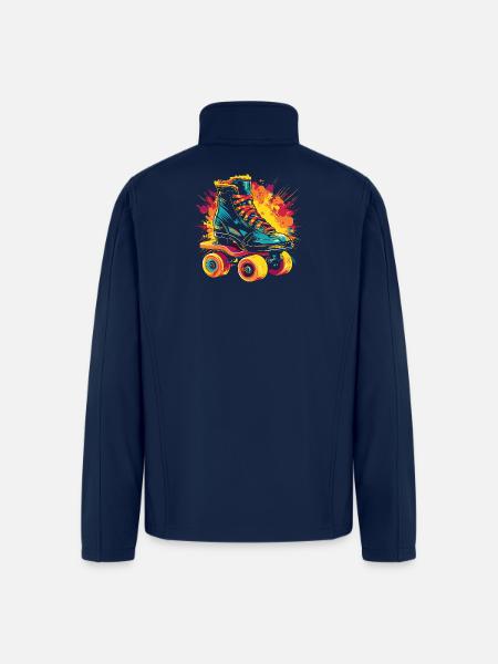Roller Skates Splotch - Men’s Soft Shell Jacket - navy
