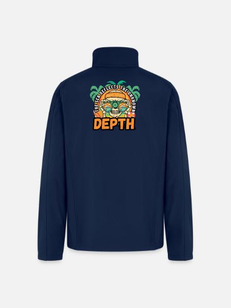 Depth Wave Seeker Skull - Men’s Soft Shell Jacket - navy