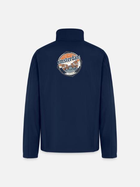 Amsterdam Bridge City Seal - Men’s Soft Shell Jacket - navy