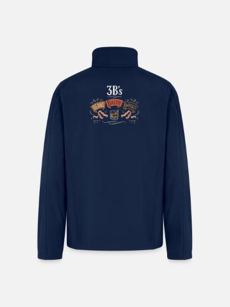 3Bs Beans Bacon and Bwhiskey - Men’s Soft Shell Jacket - navy