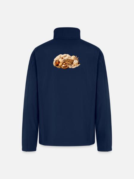 Cozy Rustic Hearth Night - Men’s Soft Shell Jacket - navy
