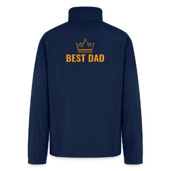 Best Dad Crown Tee - Men’s Soft Shell Jacket - navy - Back
