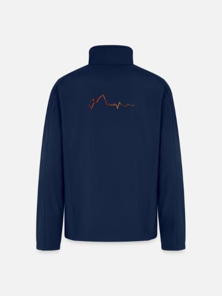 Mountain Pulse Sunset - Men’s Soft Shell Jacket - navy