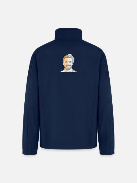 Split Face Smile Keep Smiling - Men’s Soft Shell Jacket - navy