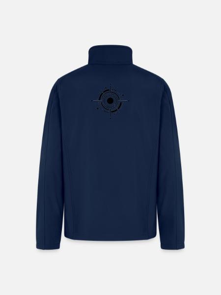 Cosmic Target Ring Emblem - Men’s Soft Shell Jacket - navy