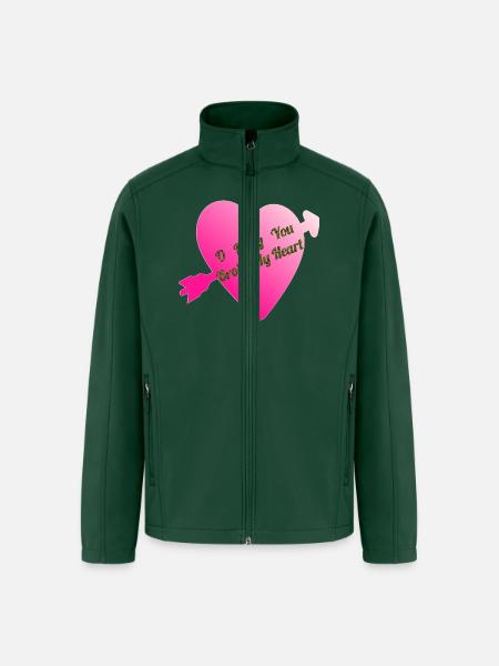 Broken Heart - Men’s Soft Shell Jacket - forest green