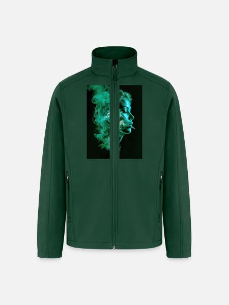 Smoking girl - Men’s Soft Shell Jacket - forest green