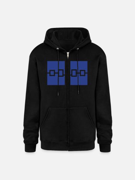 Iroquois Flag - Champion Unisex Full Zip Hoodie - black