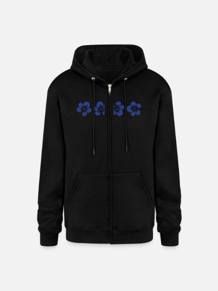 hawaii hibiscus flower - Champion Unisex Full Zip Hoodie - black