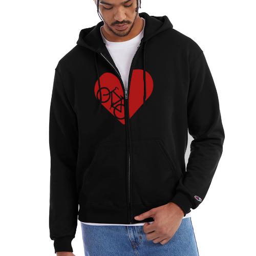 Bike in heart - Champion Unisex Full Zip Hoodie