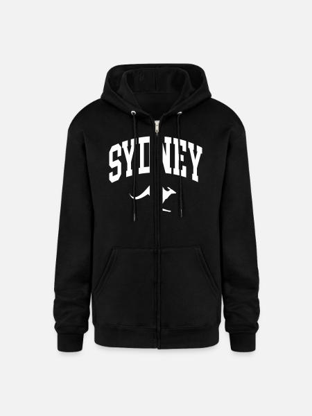 Sydney Kangaroo - Champion Unisex Full Zip Hoodie - black
