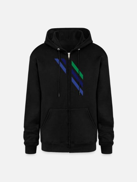 diagonal - Champion Unisex Full Zip Hoodie - black