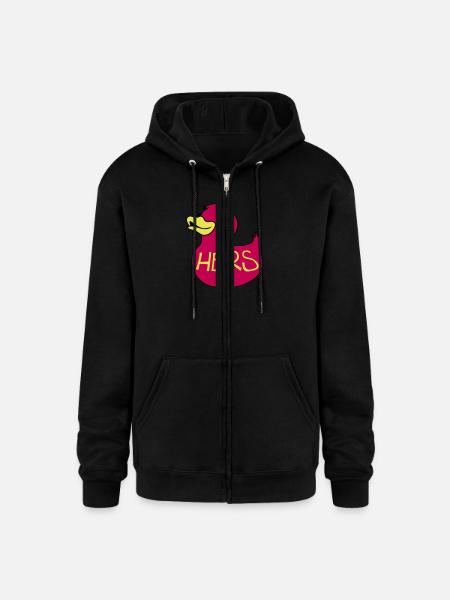 rubber duckie hers - Champion Unisex Full Zip Hoodie - black