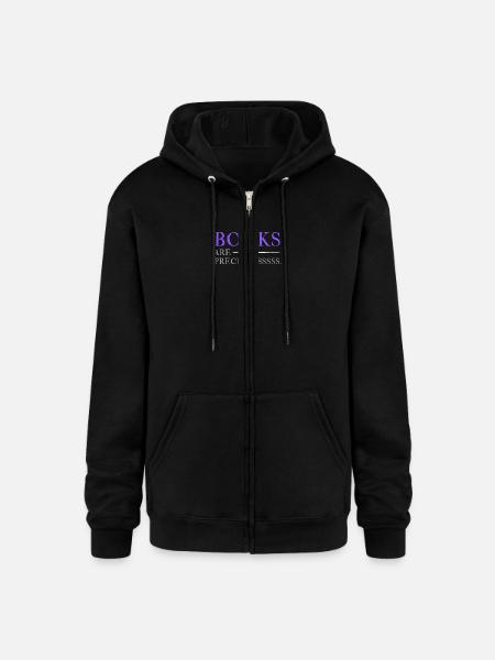 books are precious - Champion Unisex Full Zip Hoodie - black