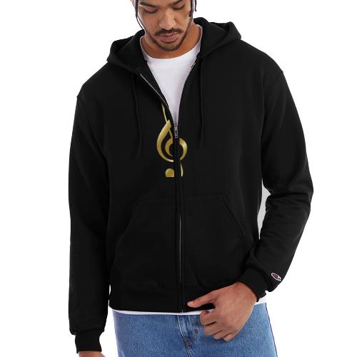 G CLEF - GOLD DESIGN - Champion Unisex Full Zip Hoodie