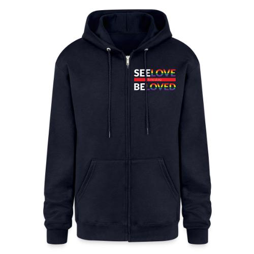 See Love, Be Loved at FUMCSD (white letters) - Champion Unisex Full Zip Hoodie