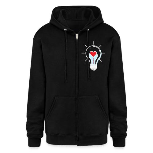 FUMCSD Heart Light Bulb - White Lines - Champion Unisex Full Zip Hoodie
