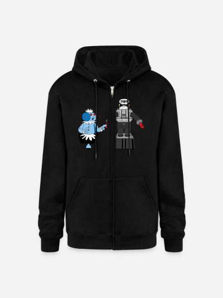 Rosie and Lost in Space Robot - Champion Unisex Full Zip Hoodie - black