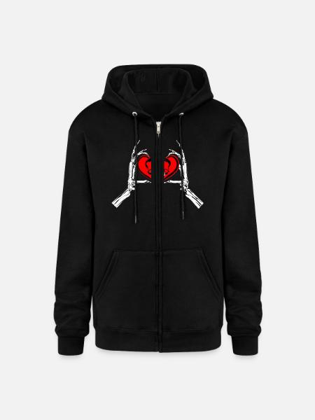 Broken heart - Champion Unisex Full Zip Hoodie - black