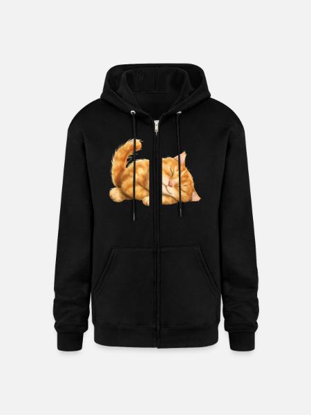 Funny Cat - Champion Unisex Full Zip Hoodie - black