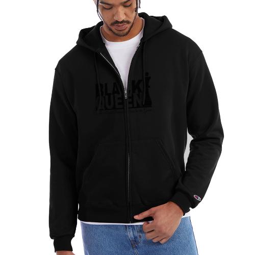 Black Queen Most Powerful Piece in the Game Tees - Champion Unisex Full Zip Hoodie
