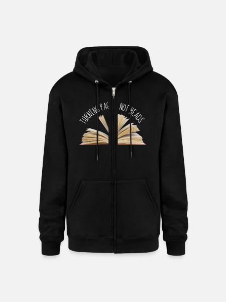Turning Pages Not Heads - Champion Unisex Full Zip Hoodie - black