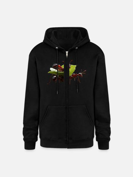 a_group_of_ants_working - Champion Unisex Full Zip Hoodie - black