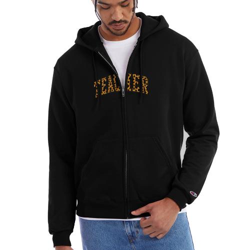 Leopard Print Teacher Typography - Champion Unisex Full Zip Hoodie