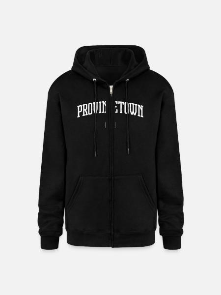 Provincetown Massachusetts - Champion Unisex Full Zip Hoodie - black