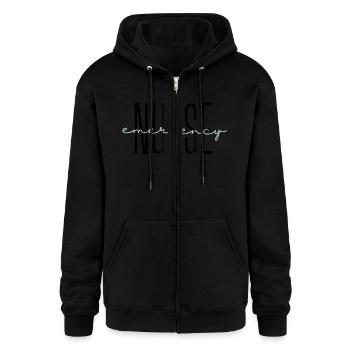 Emergency Nurse ER Nurse Nursing School For Nurse - Champion Unisex Full Zip Hoodie - black - Front