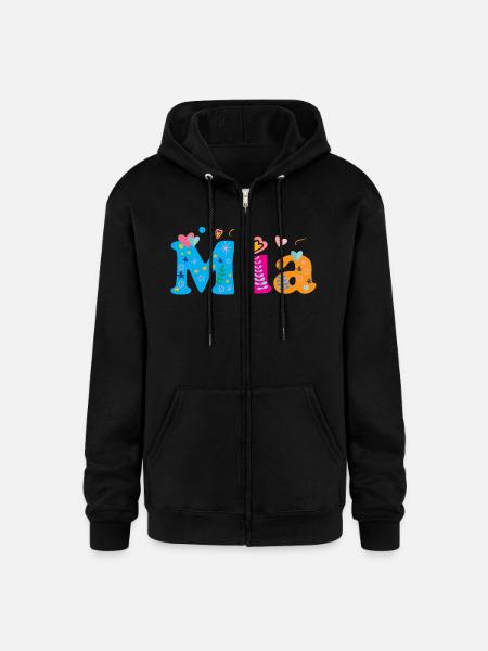 Mia - Champion Unisex Full Zip Hoodie - black