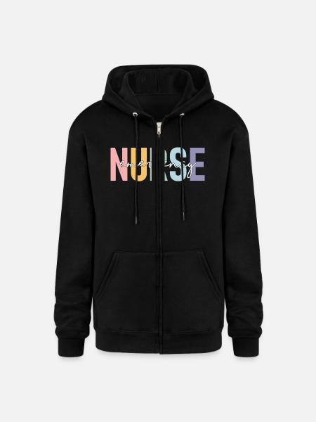Nurse Emergency - Champion Unisex Full Zip Hoodie - black