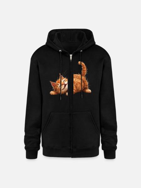 Funny Cat - Champion Unisex Full Zip Hoodie - black