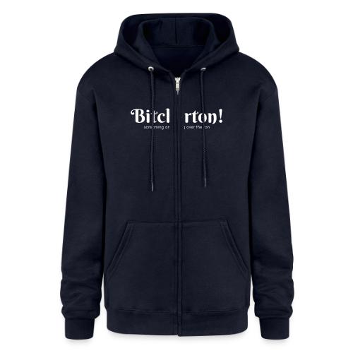 Bitcherton Logo White - Champion Unisex Full Zip Hoodie