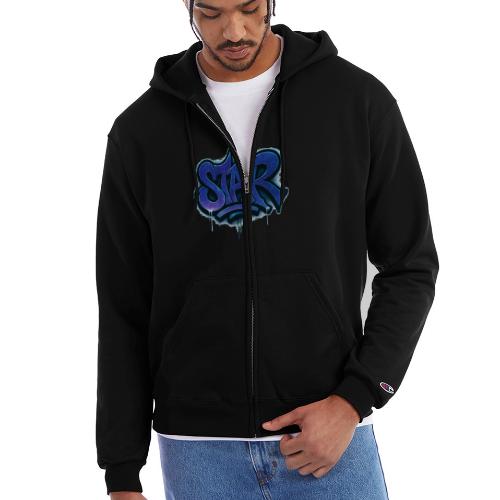 Cosmic STAR Graffiti Tag Tee - Champion Unisex Full Zip Hoodie