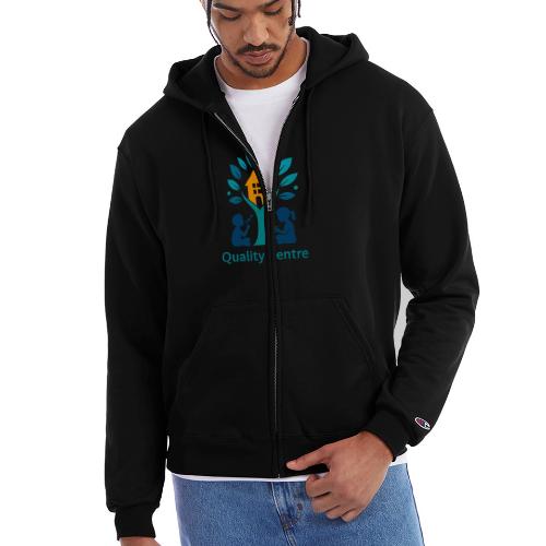Quality Learning Center on Slim Fit Rib Women's - Champion Unisex Full Zip Hoodie
