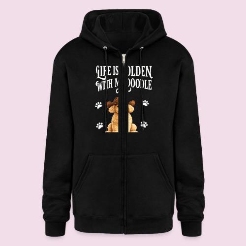 Life Is Golden With My Doodle Cowboy Goldendoodle - Champion Unisex Full Zip Hoodie