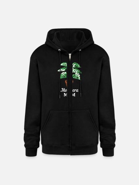 Monstera Mom - Champion Unisex Full Zip Hoodie - black