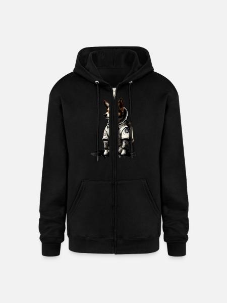 Dog Astronauts Suit - Champion Unisex Full Zip Hoodie - black