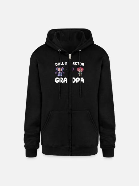 Doll Collector Grandpa - Champion Unisex Full Zip Hoodie - black