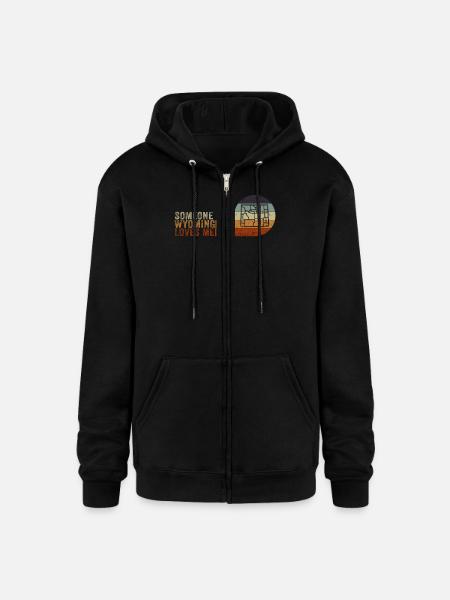 Someone In Wyoming Loves Me - Champion Unisex Full Zip Hoodie - black