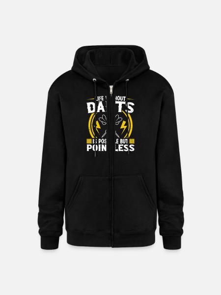 Darts Dart Player - Champion Unisex Full Zip Hoodie - black