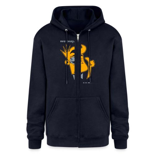 We Slay All Day Shiny Shirt Metallic Silver & Gold - Champion Unisex Full Zip Hoodie