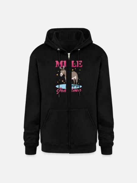 Mule Grandma Mules Owner - Champion Unisex Full Zip Hoodie - black