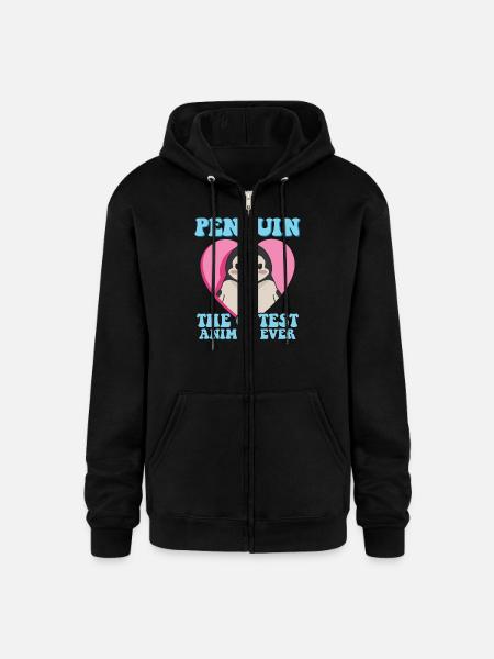 Penguin The Cutest Animal - Champion Unisex Full Zip Hoodie - black
