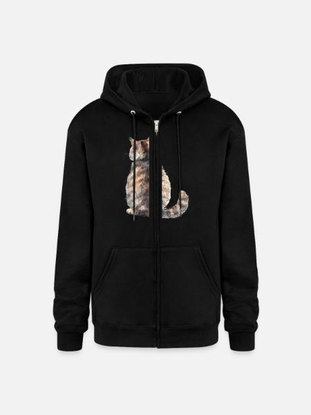 Funny Cat - Champion Unisex Full Zip Hoodie - black