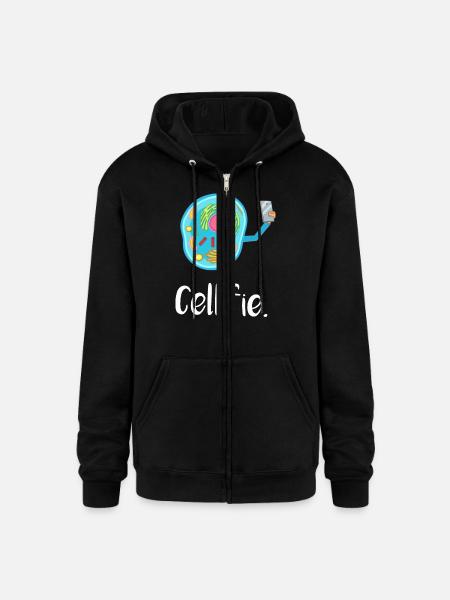 Cell Fie - Champion Unisex Full Zip Hoodie - black