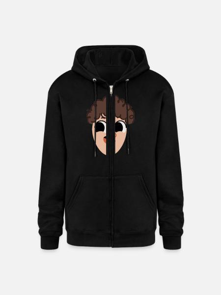 egg face - Champion Unisex Full Zip Hoodie - black