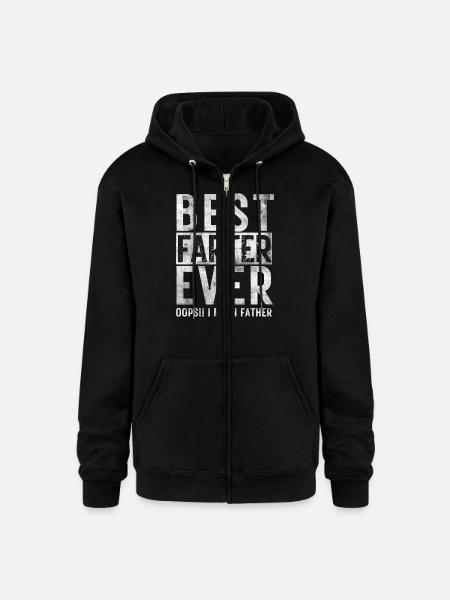 farter father Fathers Retro - Champion Unisex Full Zip Hoodie - black