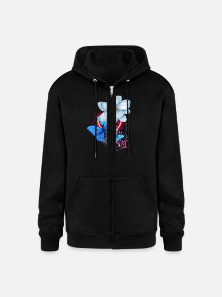 Love. Flowers, rose - Champion Unisex Full Zip Hoodie - black